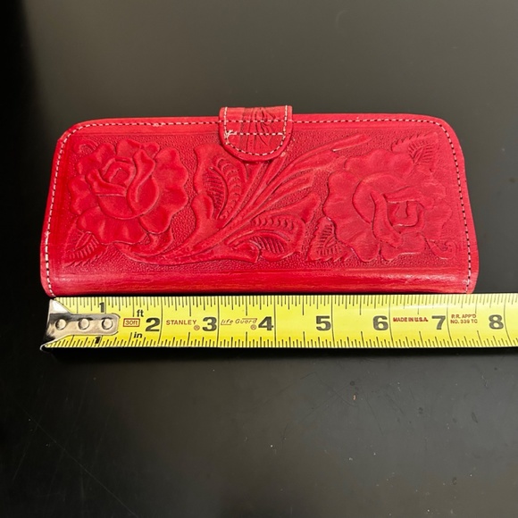 Red Leather Wallet. NWOT - Picture 6 of 7